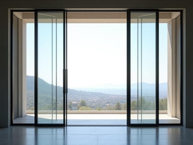 Puertas y ventanales de perfilería delgada de acero en un diseño minimalista