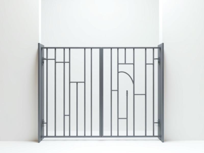 Diseño de forja contemporáneo con líneas minimalistas y un acabado pulcro.